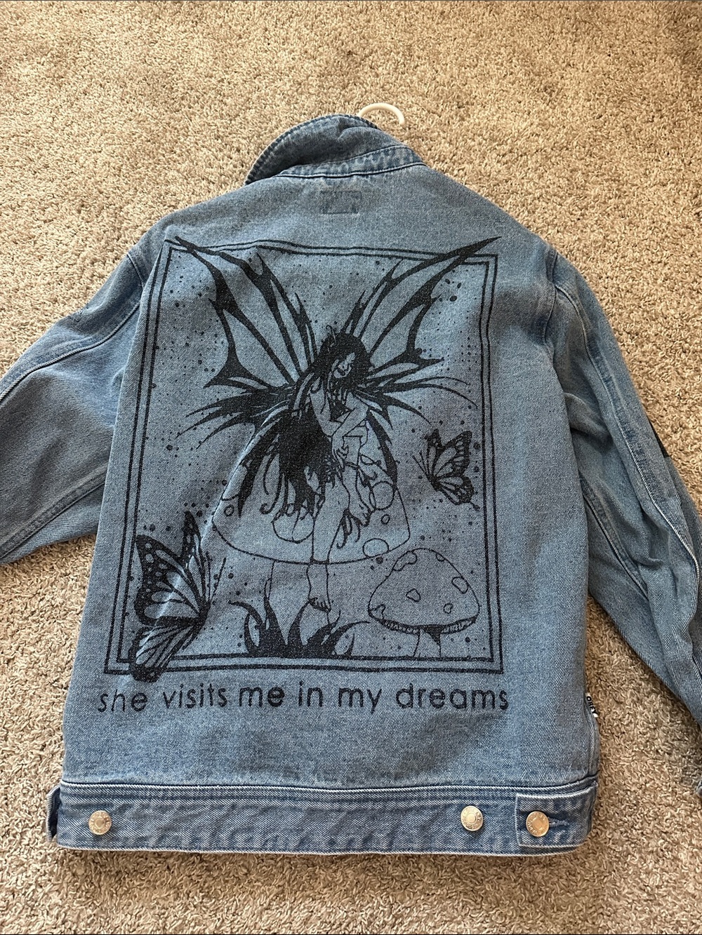 Obey medium Fairy Denim Jacket Dolls Kill goth punk